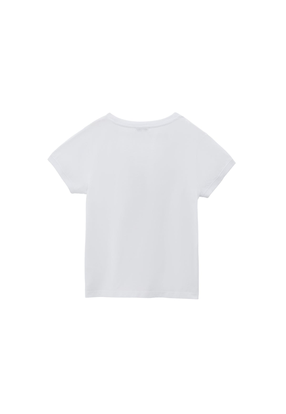 Crew Neck Short Sleeve T-Shirt - WHITE