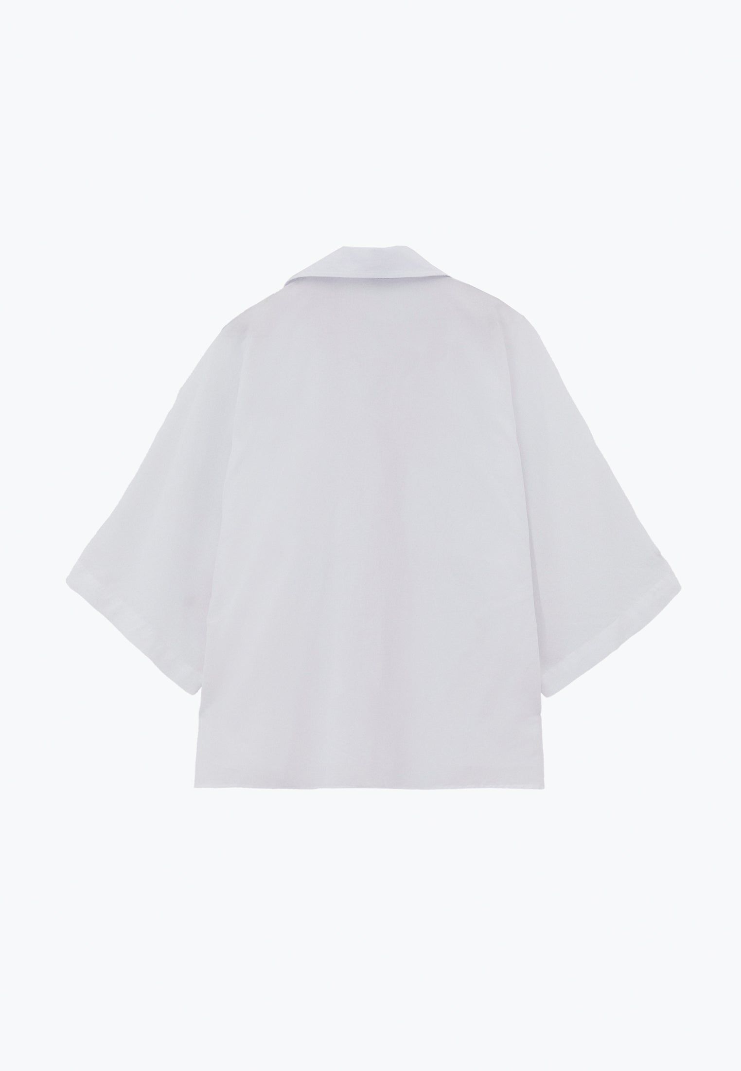 Oversize Shirt With Pocket Detail - WHITE