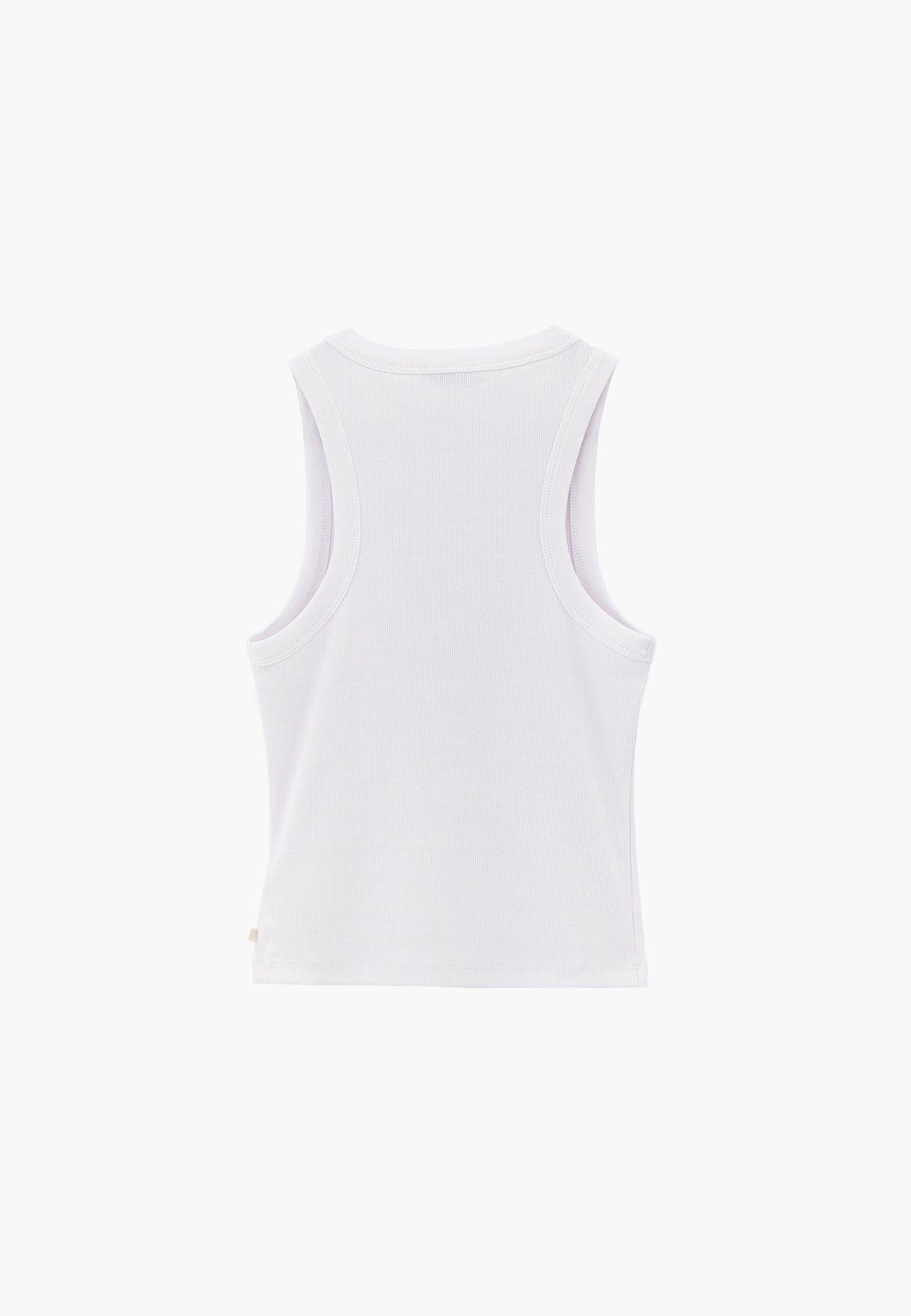 Bodycon Tank Top With Stone Detail - White