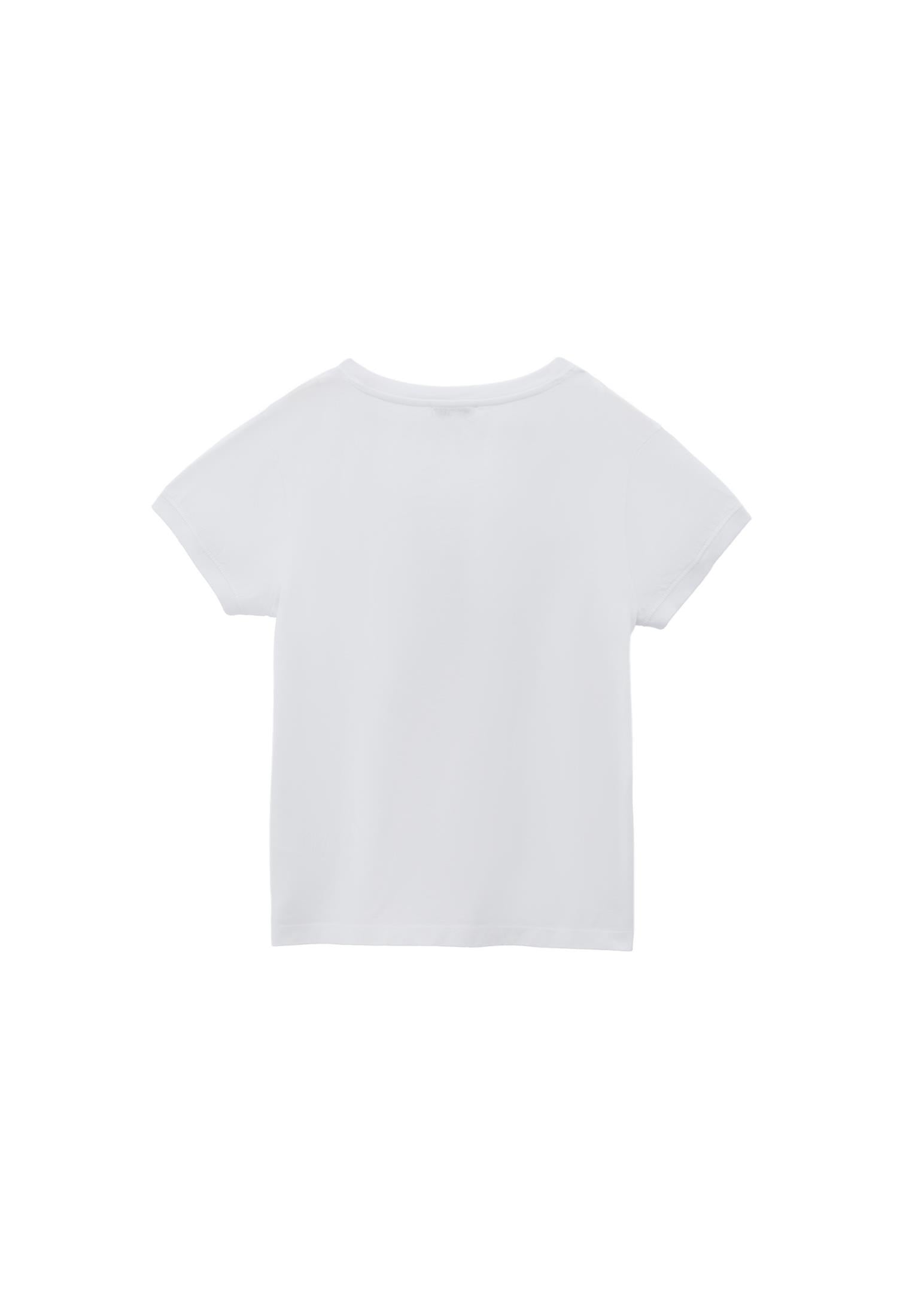 Crew Neck Short Sleeve T-Shirt - WHITE
