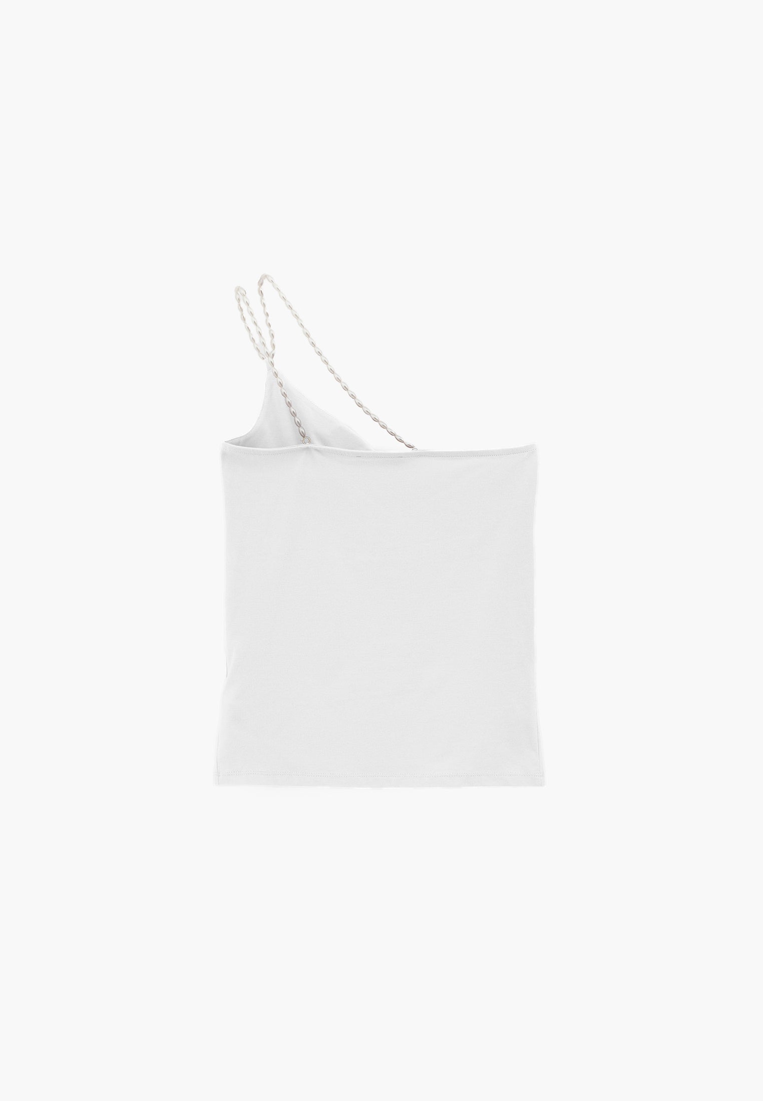 One Shoulder Bodycon Tank - WHITE