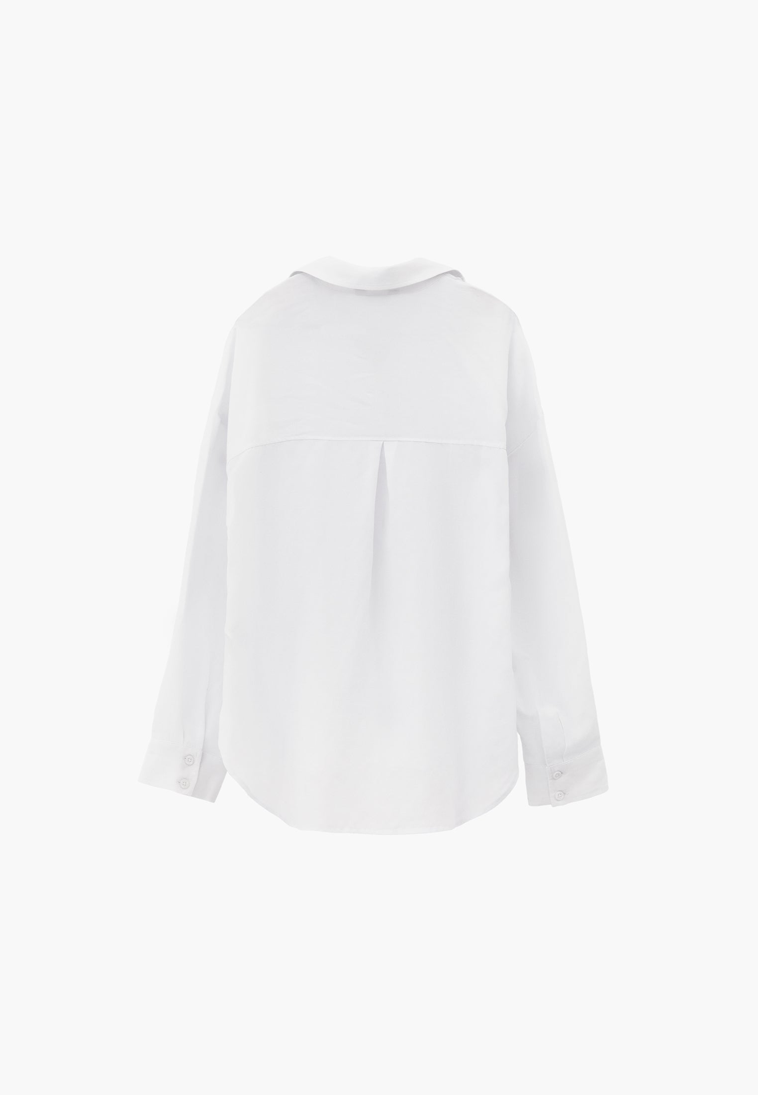 Long Sleeve Shirt With Button Details - WHITE