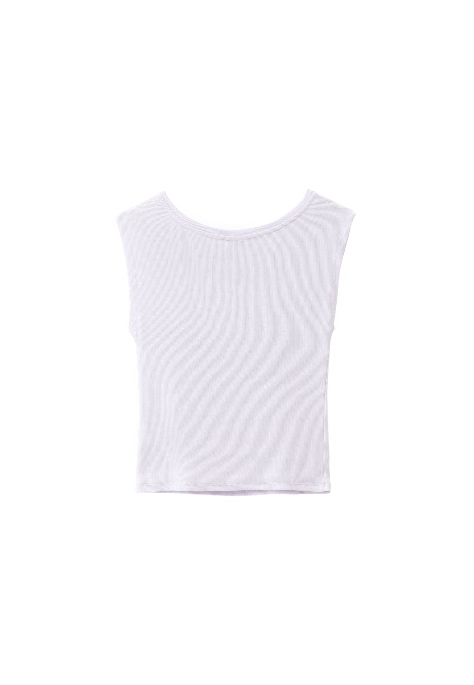 Boat Neck Short Sleeve T-Shirt - WHITE
