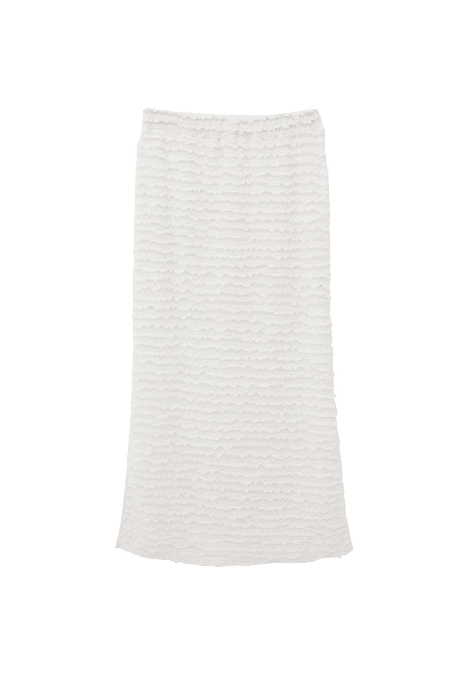 تنورة طويلة عالية الخصر عالية الخصر - أبيض