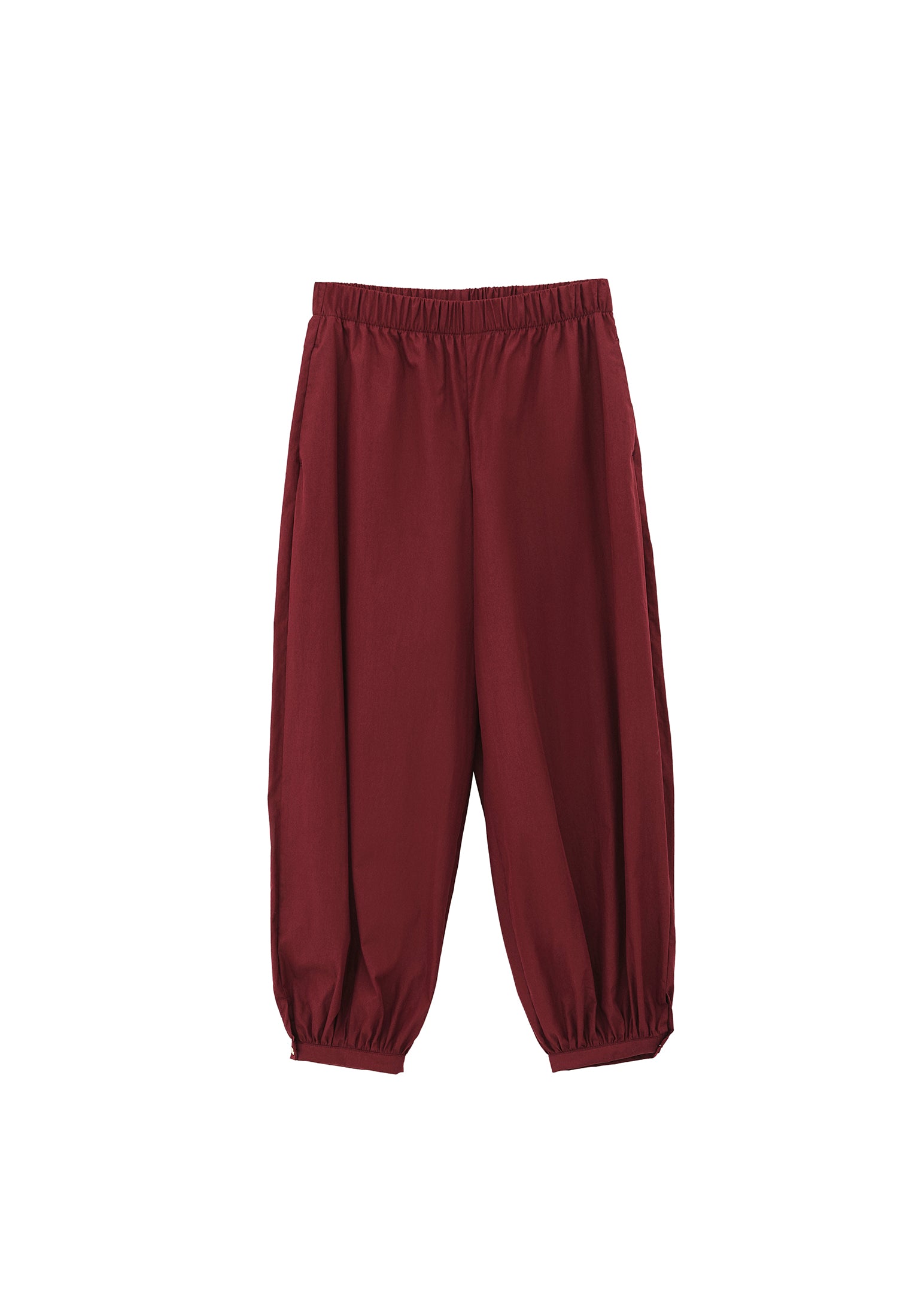Jogger High Waist Long Trousers - WINDSOR WINE