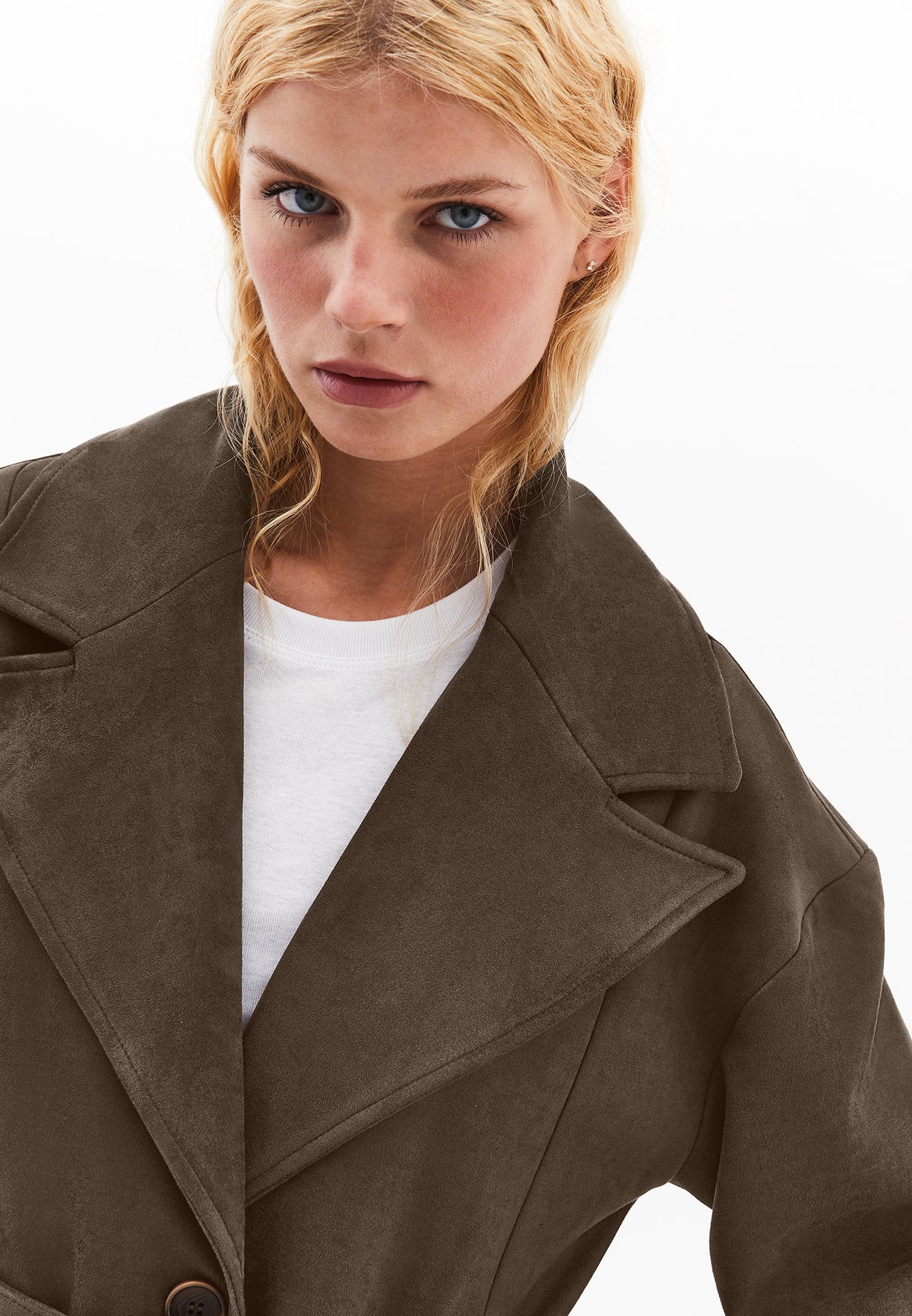 Suede Trenchcoat - Brown