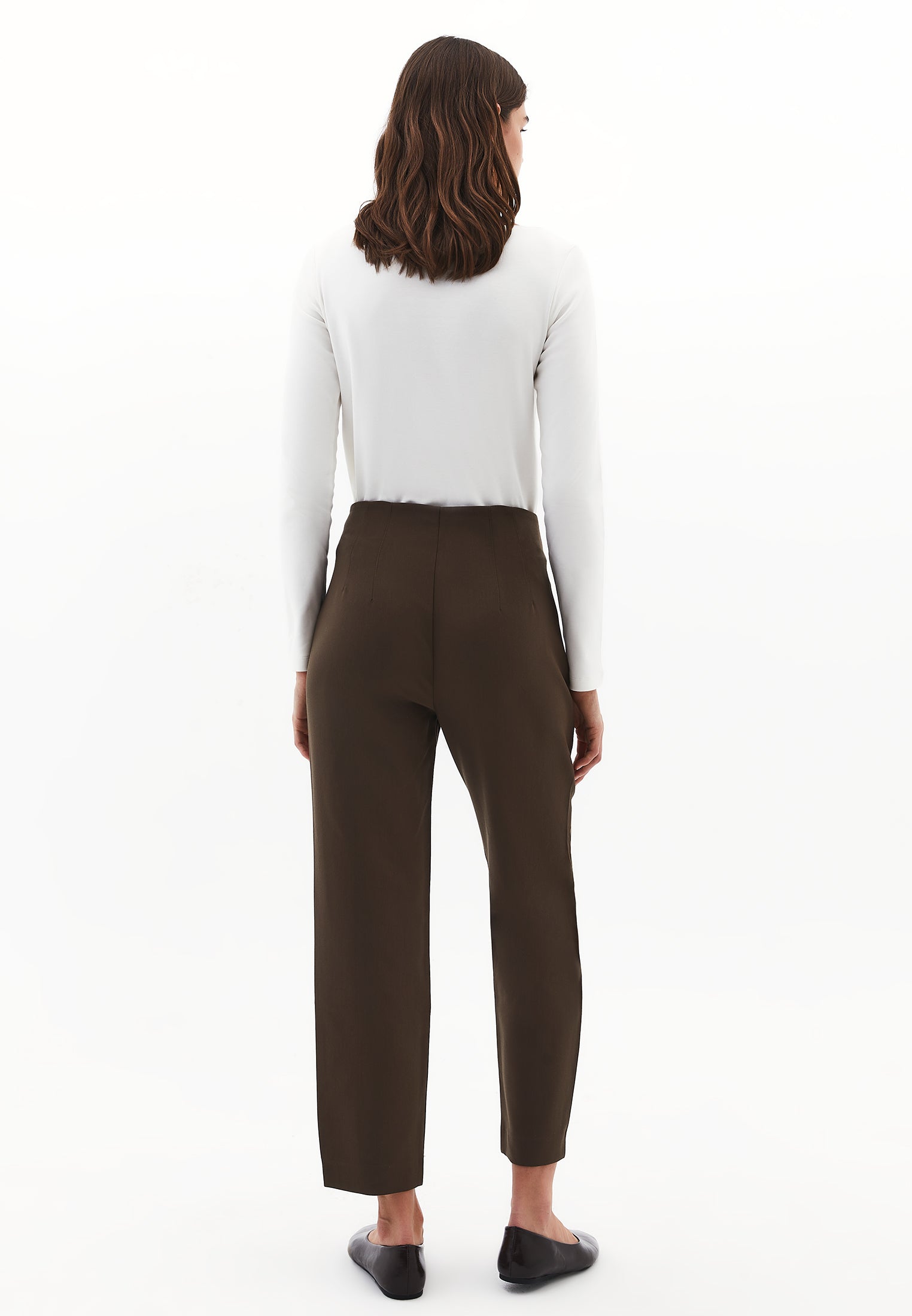 Carrot Cut High Waist Pants - WREN