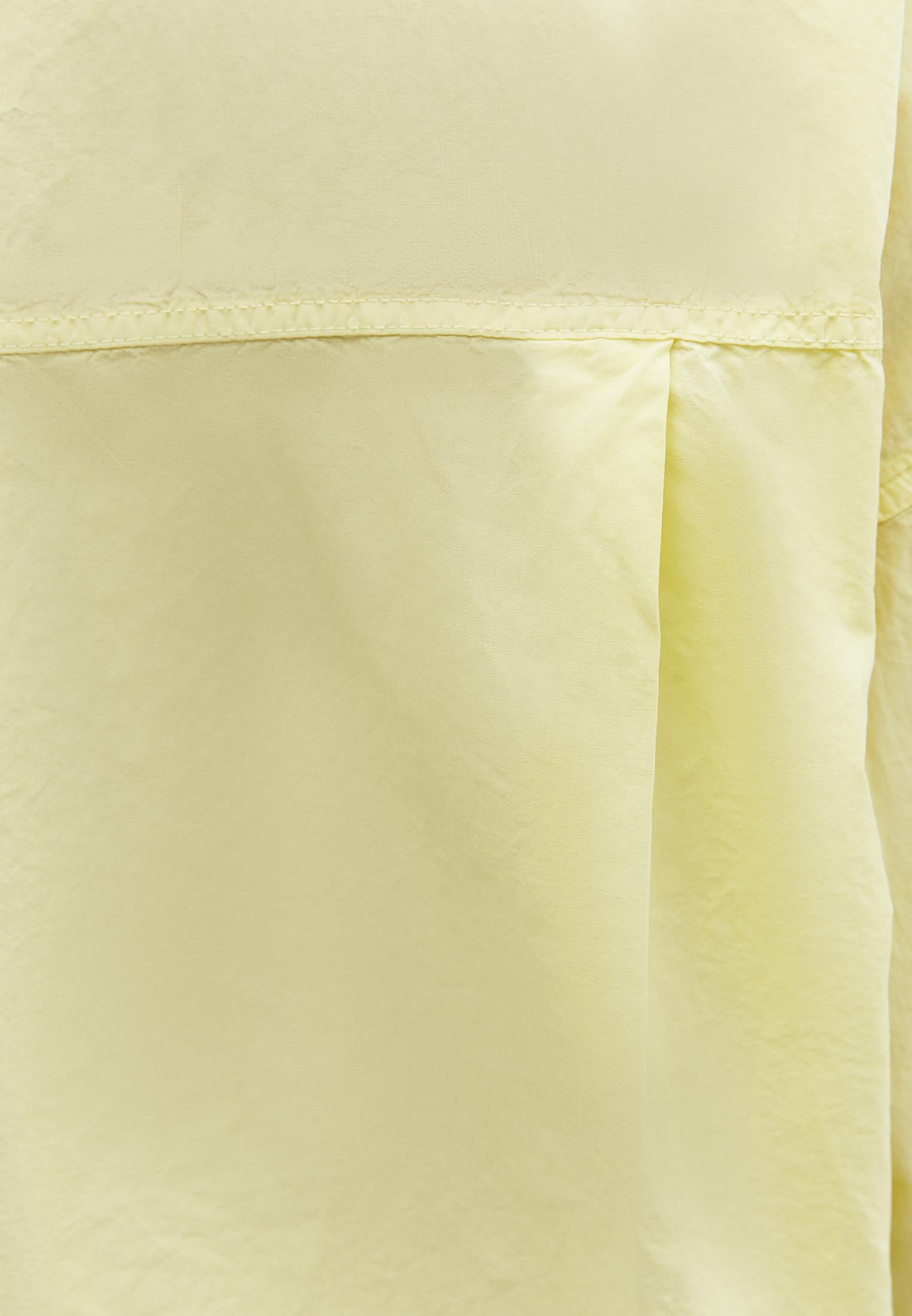 Oversized Long-Sleeve Shirt with Pocket Detail - YELLOW PEAR