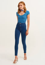 Casual jegging skinny pants - MID DENIM