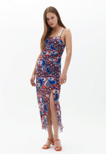 Tulle Dress with Thin Straps - PAISLEY COMB
