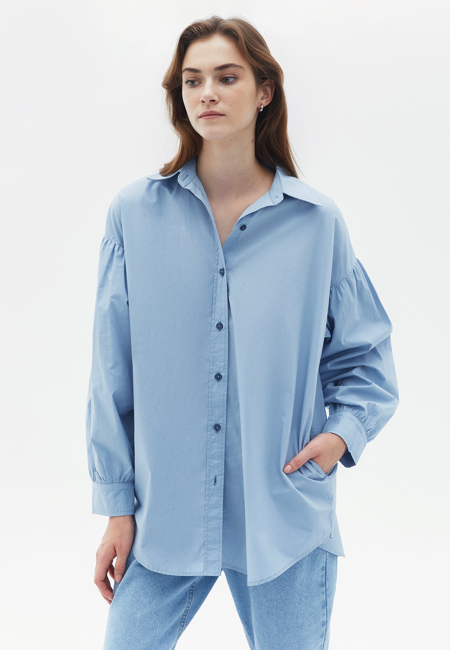 Oversize Shirt with Pocket Detail - MOUNTAIN SPRING