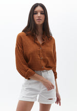 Oversize Shirt with Pocket - ARGAN OIL