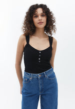Cotton Singlet - BLACK