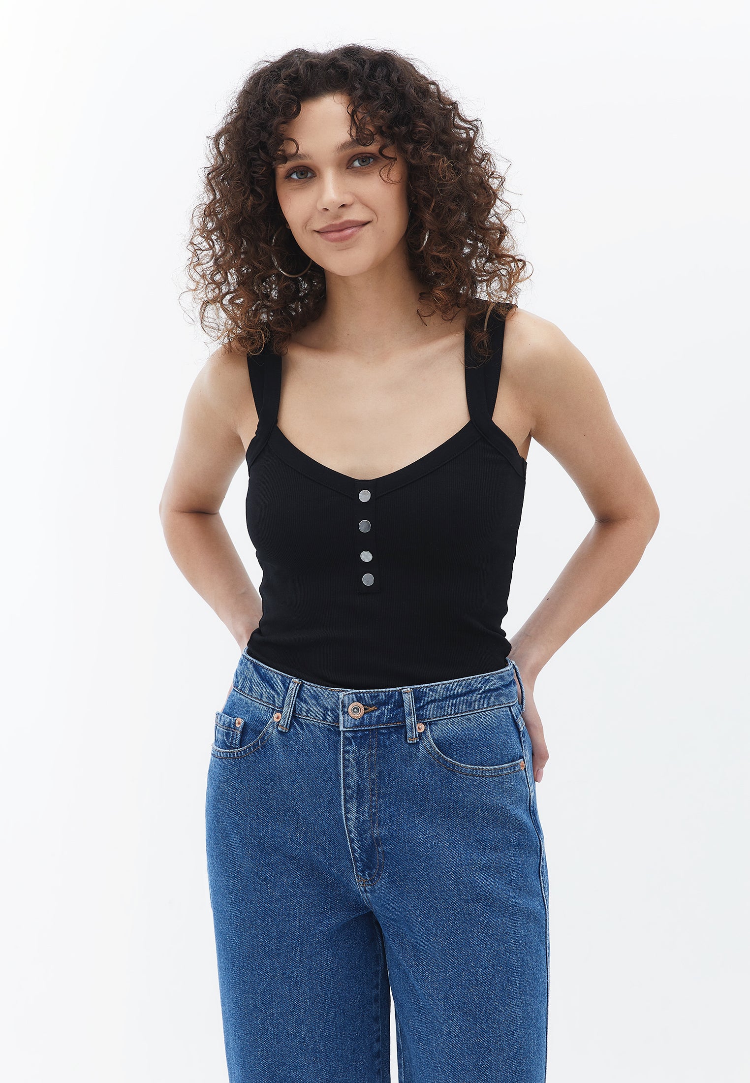 Cotton Singlet - BLACK