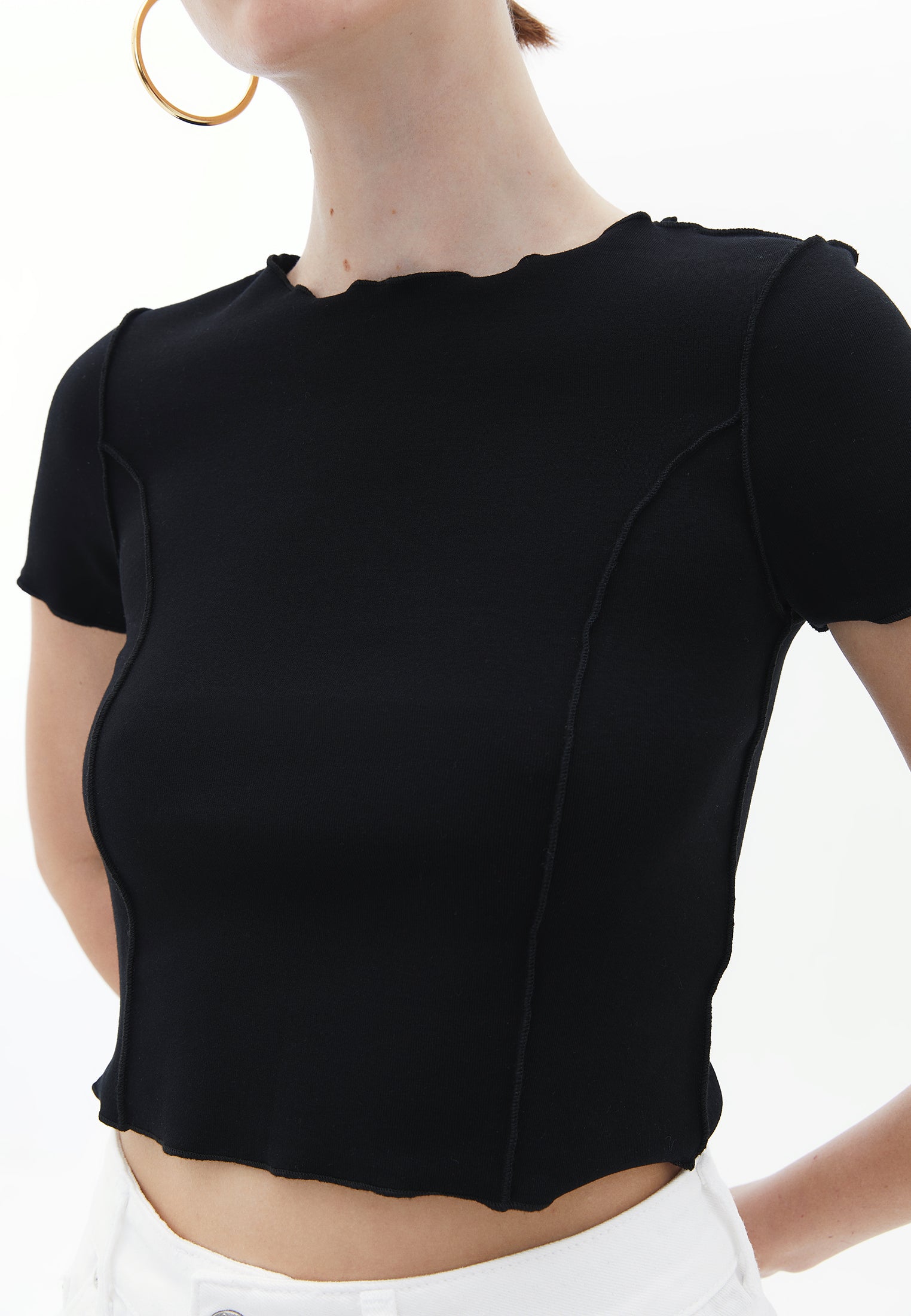 Cotton Crop Singlet - BLACK