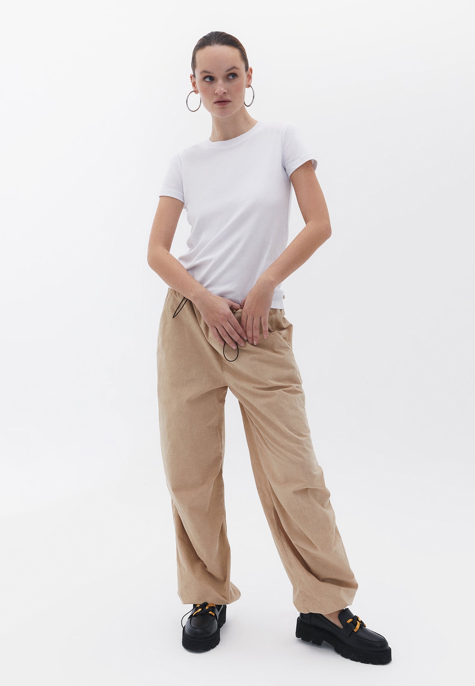 Cotton Crew Neck Tshirt - WHITE
