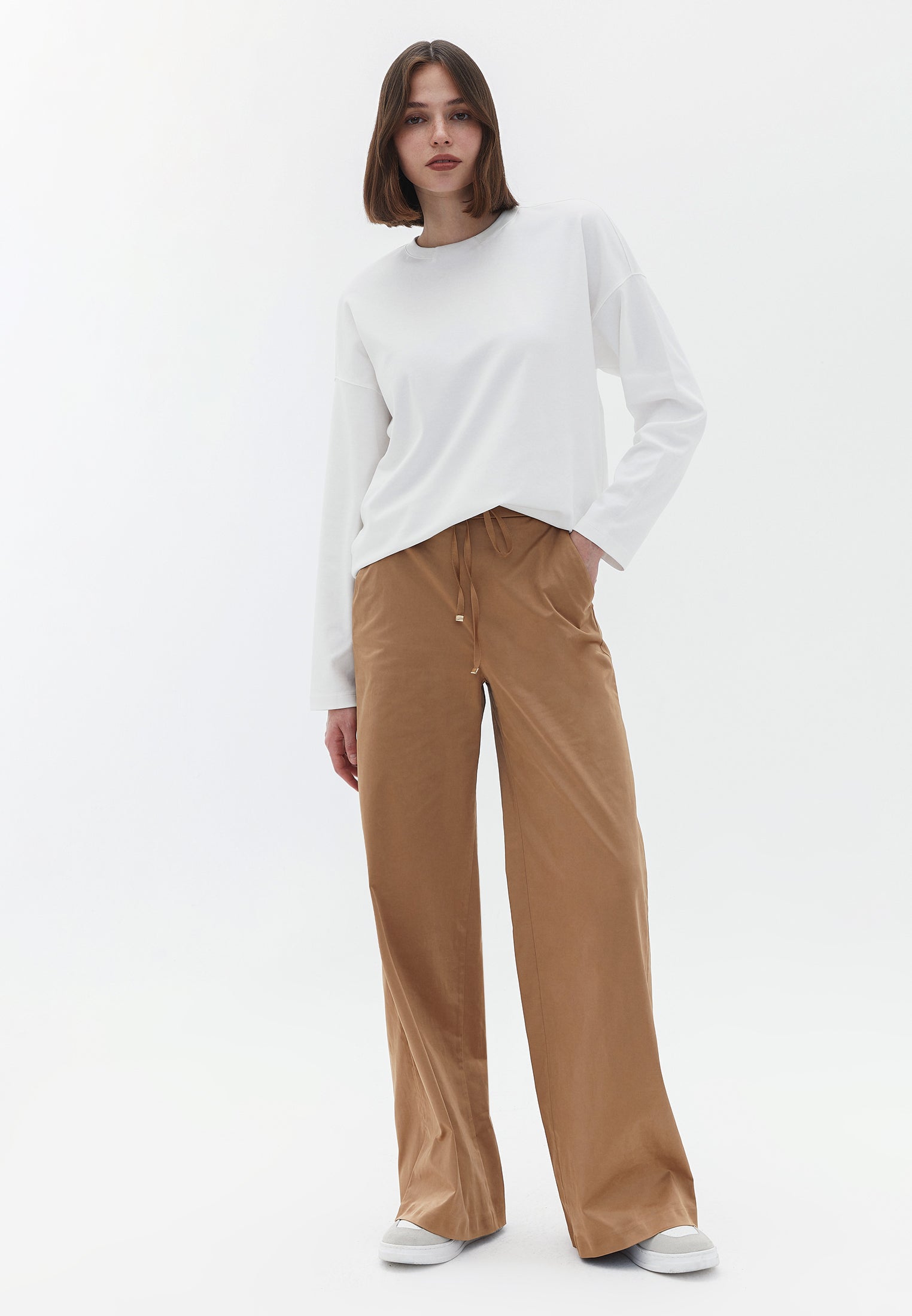 Cotton Crew Neck Tshirt - ICE MILK