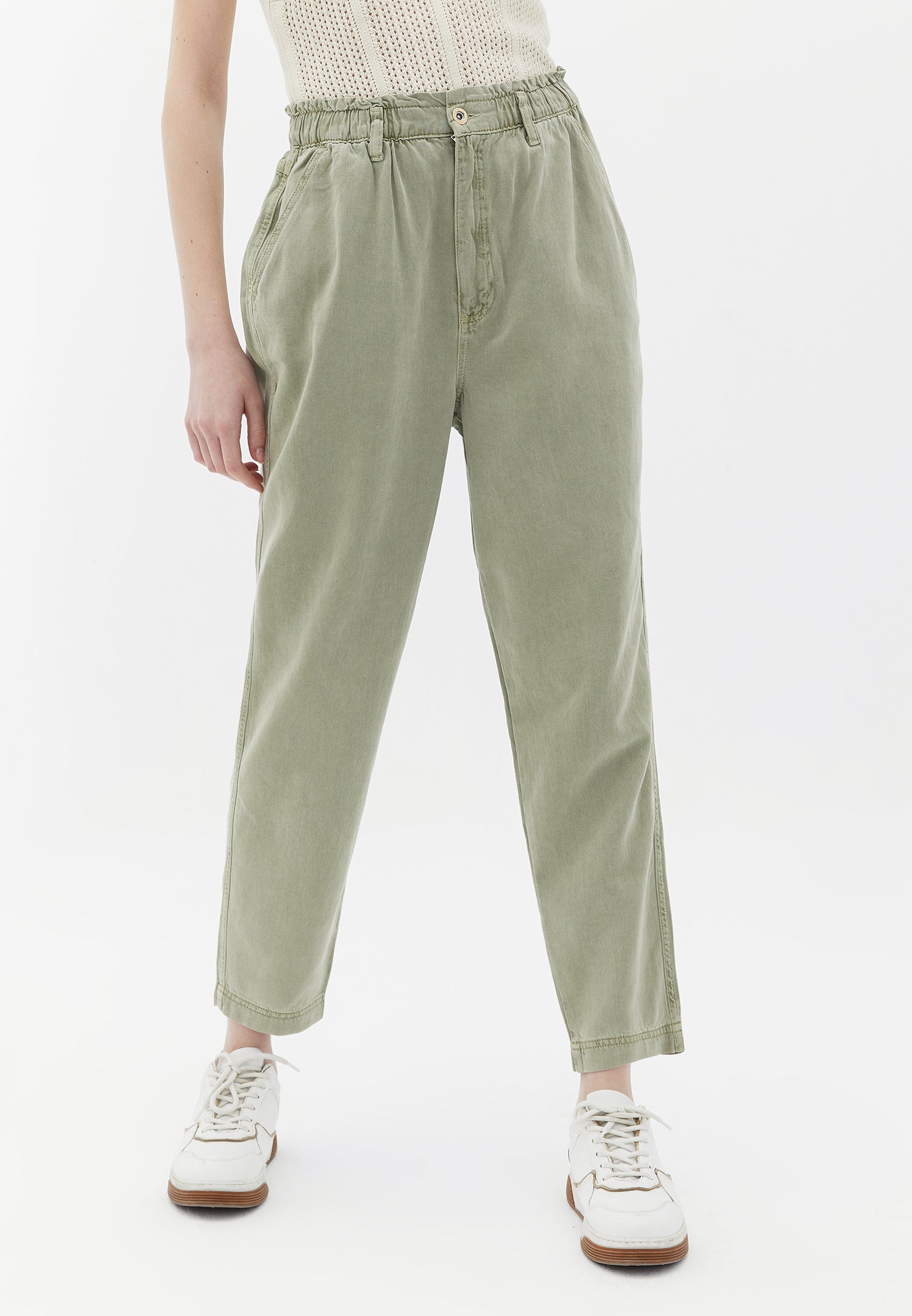 Ultra High Rise Baggy Fit Pants - ANTIK TEA