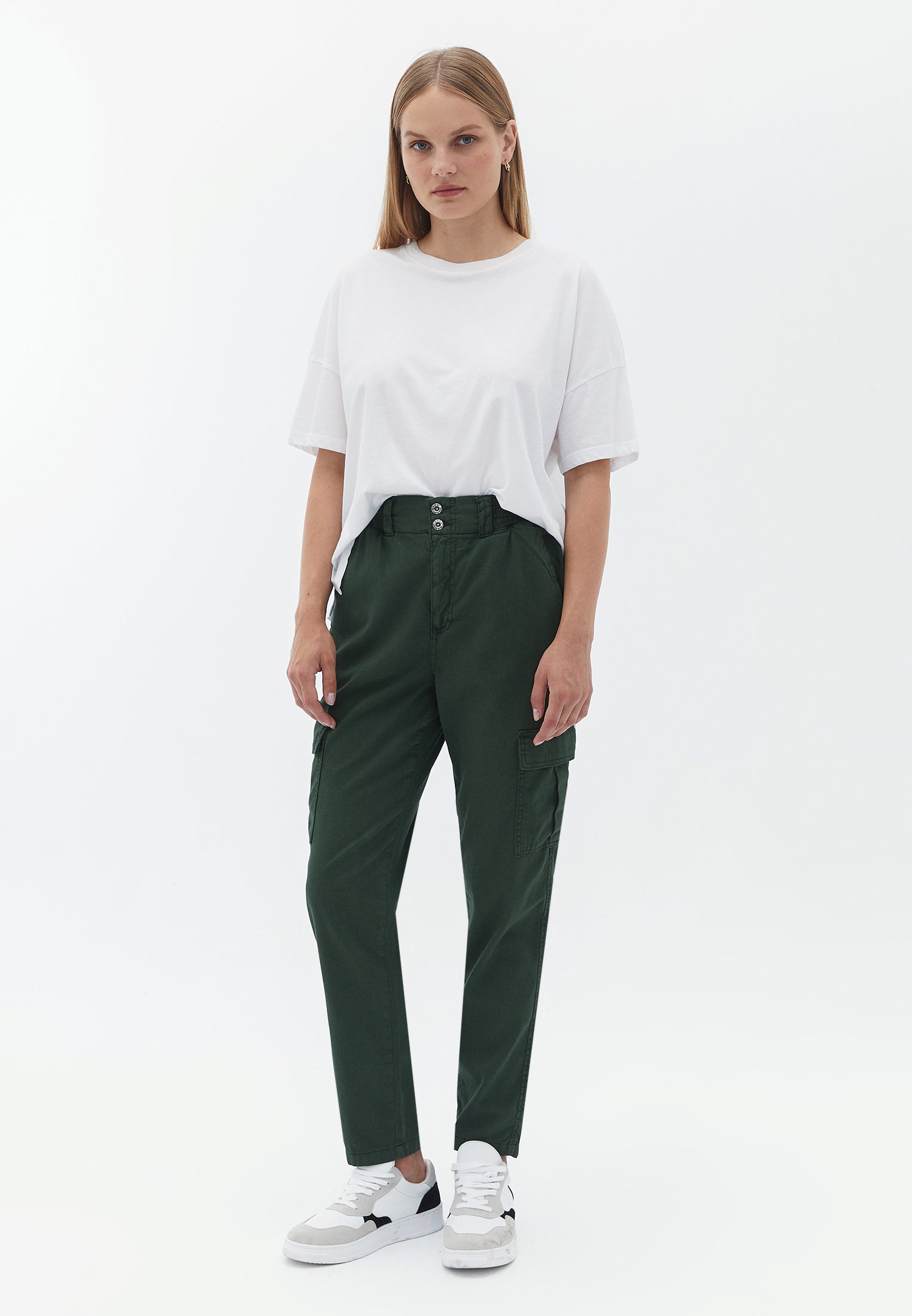 Ultra High Rise Carrot Fit Pants - ANTIK KOMBU GREEN