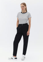 Ultra High Rise Carrot Fit Pants - BLACK
