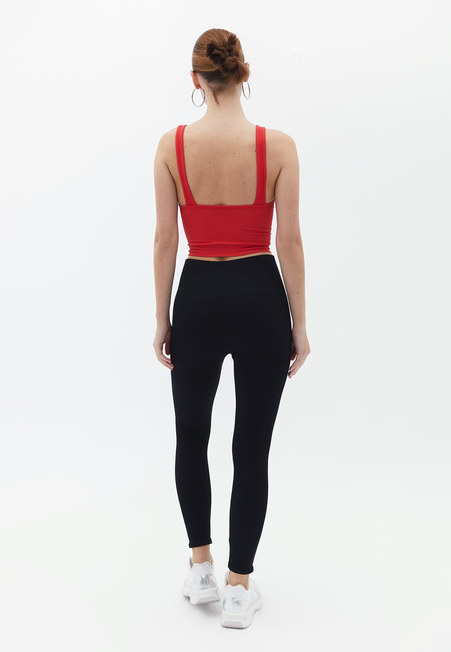 High Rise Seamless Leggings - BLACK