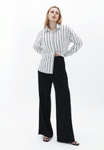 Ultra High Rise Wide Leg Pants - BLACK
