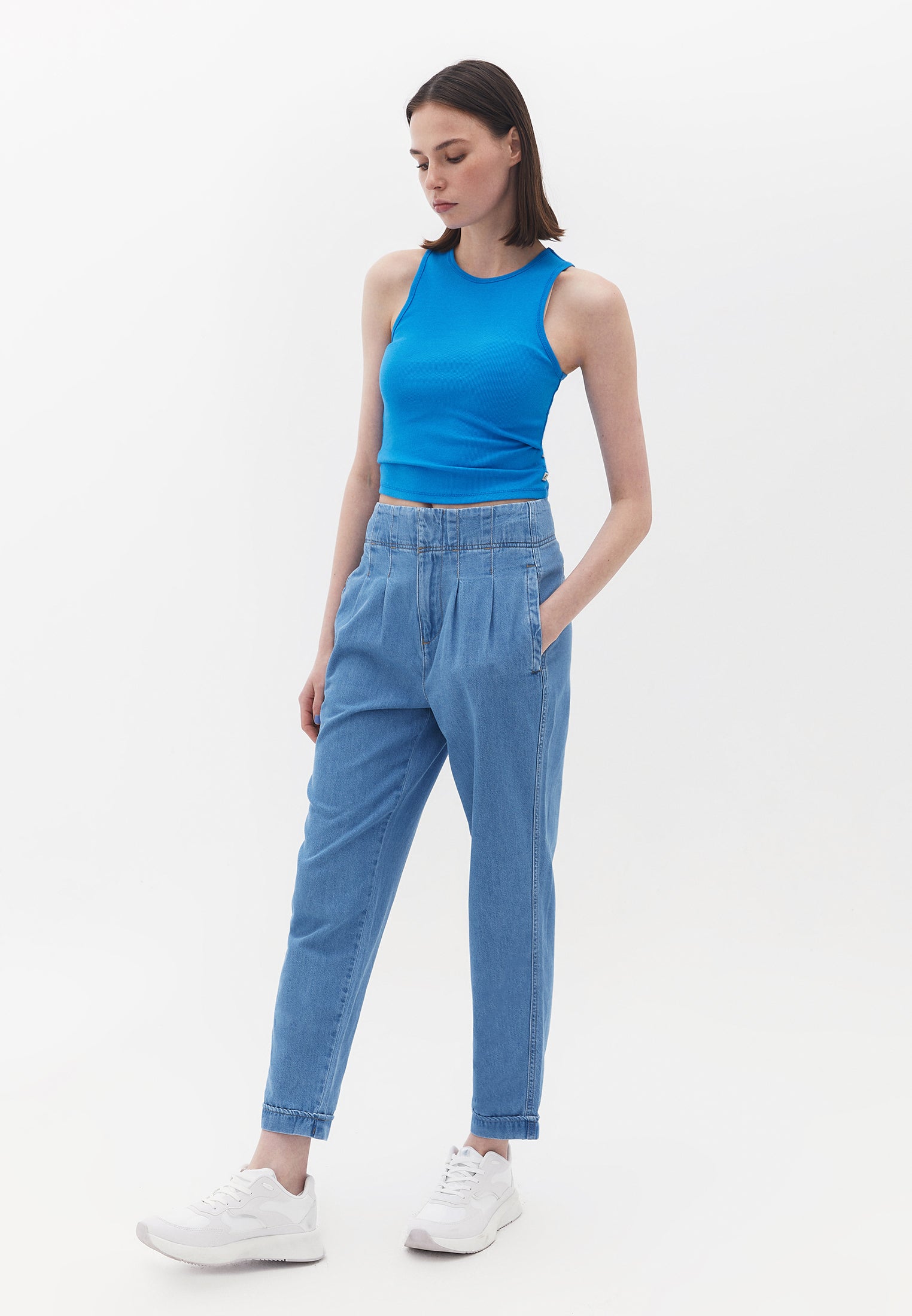 High Rise Baggy Fit Pants - RODEO DENIM