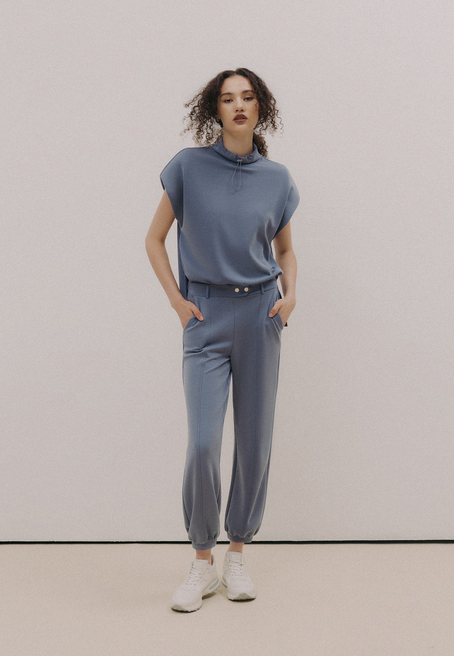 Soft Touch High Rise Jogger Pants - VINTAGE INDIGO