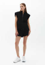 High Rise Mini Shorts - BLACK
