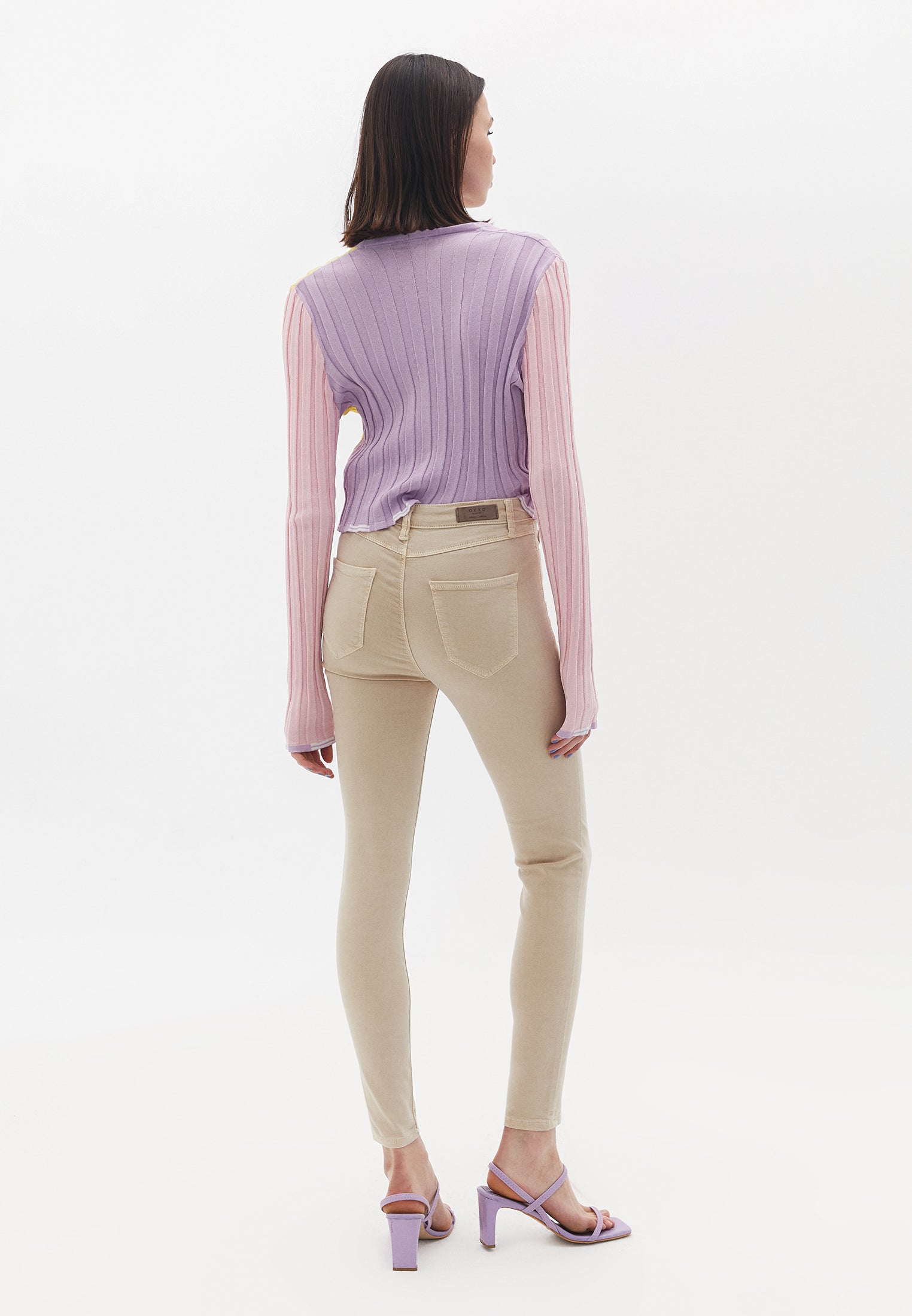 High Rise Skinny Fit Pants - ANTIK FEATHER GRAY