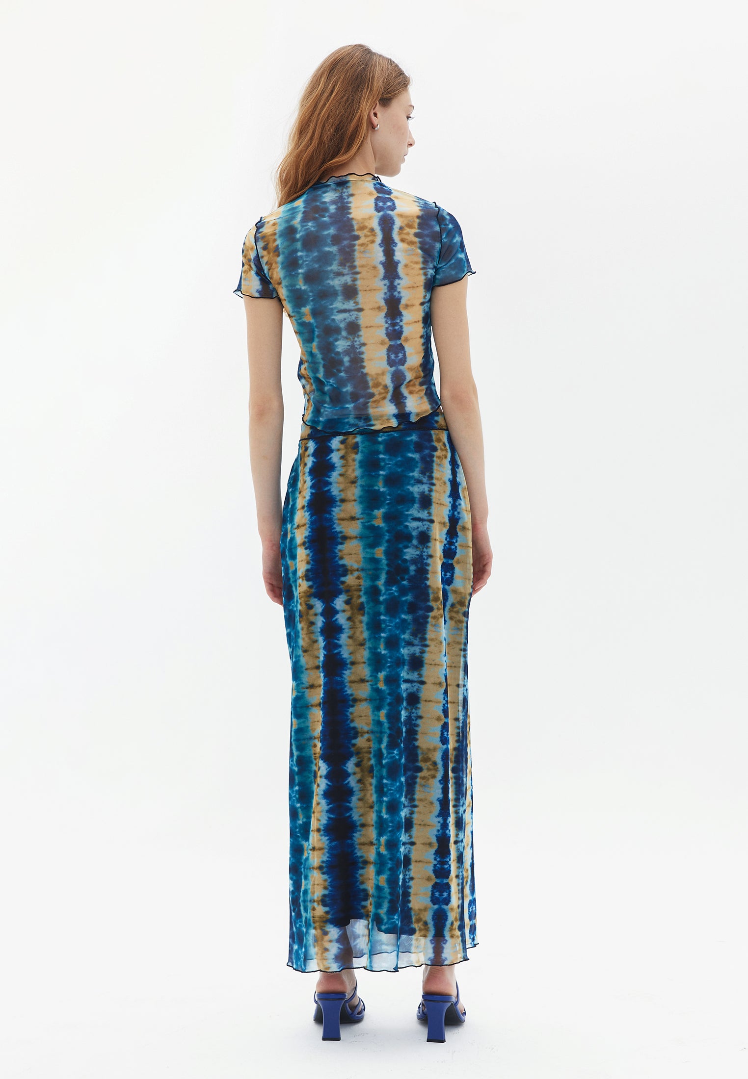 High Rise Patterned Maxi Skirt - BATIK COMB
