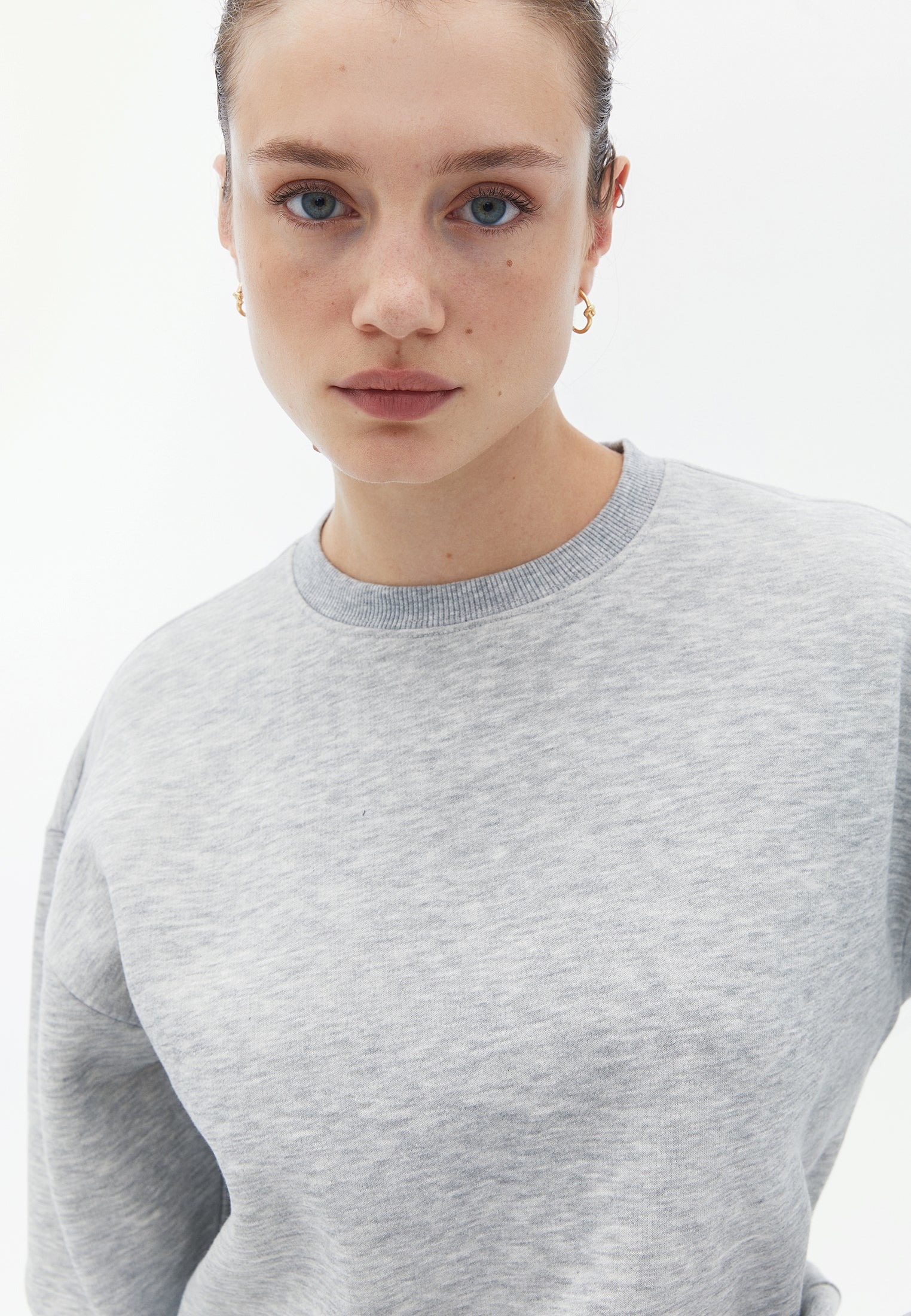 Soft Touch Oversize Sweatshirt - GREY MELANGE